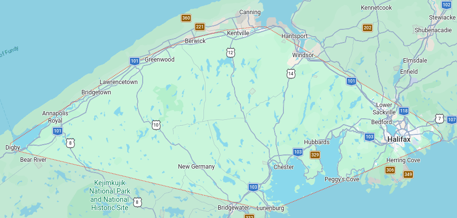 Nova Scotia Service Map